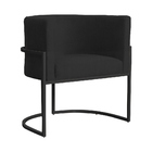 Kit 02 Poltronas Luana Base Preta Suede Cores - Ds Estofados