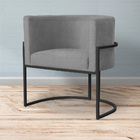 Kit 02 Poltronas Luana Base Preta Suede Cores - Ds Estofados