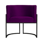 Kit 02 Poltronas Luana Base Preta Veludo Cores - Ds Estofados