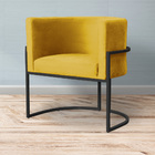 Kit 02 Poltronas Luana Base Preta Veludo Cores - Ds Estofados