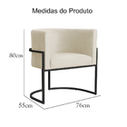 Kit 02 Poltronas Luana Base Preta Veludo Cores - Ds Estofados