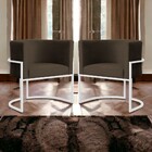 Kit 02 Poltronas Luana Luxo Base Branca Veludo Cores - Ds Est