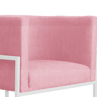 Kit 02 Poltronas Luana Para Sala Base Branca Suede Cores - Ds