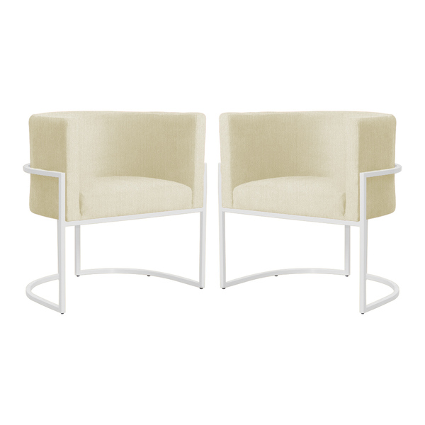 Kit 02 Poltronas Luana Para Sala Base Branca Suede Cores - Ds