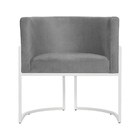 Kit 02 Poltronas Luana Para Sala Base Branca Suede Cores - Ds