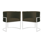 Kit 02 Poltronas Luana Para Sala Base Branca Suede Cores - Ds