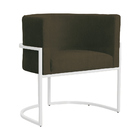 Kit 02 Poltronas Luana Para Sala Base Branca Suede Cores - Ds