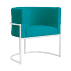 Kit 02 Poltronas Luana Para Sala Base Branca Suede Cores - Ds