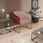 Kit 02 Poltronas Luiza Base De Ferro Dourado Factor Vermelho