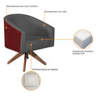 Kit 02 Poltronas Luiza Base Giratória De Madeira Factor Verme