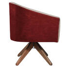 Kit 02 Poltronas Luiza Base Giratória De Madeira Factor Verme