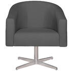 Kit 02 Poltronas Luiza Base Giratória De Metal Factor Preto E