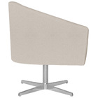 Kit 02 Poltronas Luiza Base Giratória De Metal Linho Bege - A