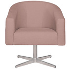 Kit 02 Poltronas Luiza Base Giratória De Metal Sintético Noze