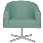 Kit 02 Poltronas Luiza Base Giratória De Metal Sintético Noze