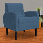 Kit 02 Poltronas Luiza Charme Suede Cores - Ds Estofados - Az