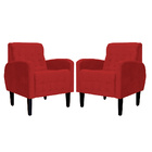 Kit 02 Poltronas Luiza Charme Suede Cores - Ds Estofados - Ve