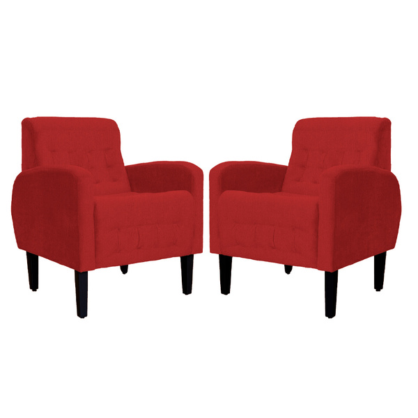 Kit 02 Poltronas Luiza Charme Suede Cores - Ds Estofados - Ve