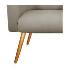 Kit 02 Poltronas Luiza Palito Mel Linho Bege - Amarena Móveis