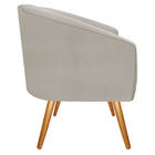 Kit 02 Poltronas Luiza Palito Mel Linho Bege - Amarena Móveis