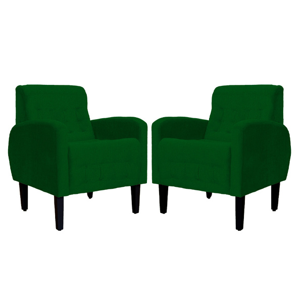 Kit 02 Poltronas Luiza Para Escritório Suede Cores - Ds Estof