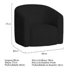 Kit 02 Poltronas Luxo Decorativa Luiza Max Bouclé - Amarena M