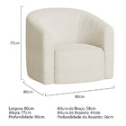 Kit 02 Poltronas Luxo Decorativa Luiza Max Bouclé - Amarena M