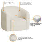 Kit 02 Poltronas Luxo Decorativa Luiza Max Bouclé - Amarena M