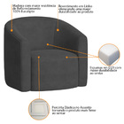 Kit 02 Poltronas Luxo Decorativa Luiza Max Linho  - Amarena M