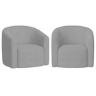 Kit 02 Poltronas Luxo Decorativa Luiza Max Linho - Doce Sonho