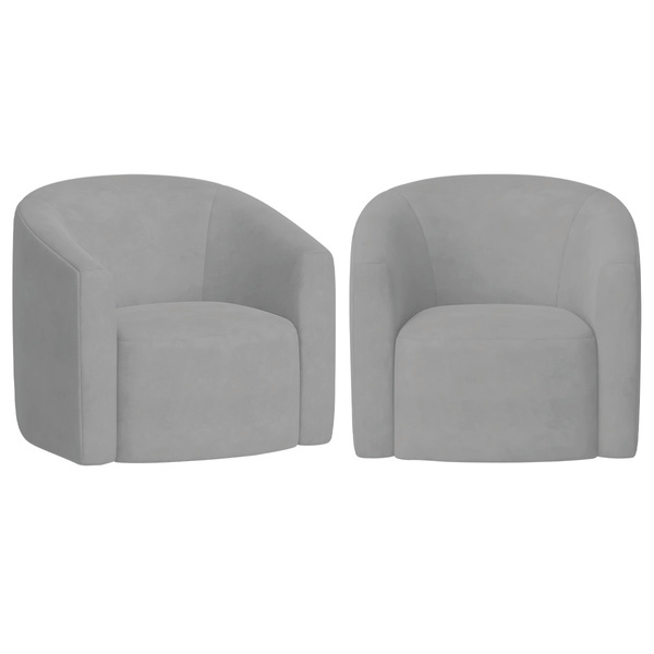 Kit 02 Poltronas Luxo Decorativa Luiza Max Linho - Doce Sonho