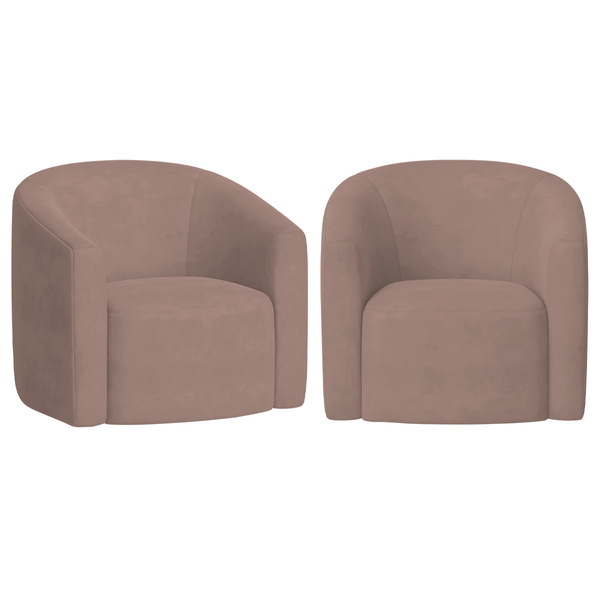 Kit 02 Poltronas Luxo Decorativa Luiza Max Linho - Doce Sonho