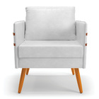 Kit 02 Poltronas Mari Corano Pés Palito Castanho D03 - D'ross