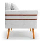 Kit 02 Poltronas Mari Corano Pés Palito Castanho D03 - D'ross