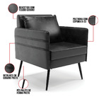 Kit 02 Poltronas Mari Corano Pés Palito De Ferro Preto D03 -