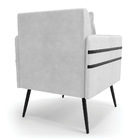 Kit 02 Poltronas Mari Corano Pés Palito De Ferro Preto D03 -