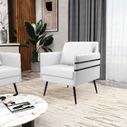 Kit 02 Poltronas Mari Corino Branco Pés Palito De Ferro Preto