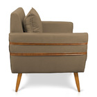 Kit 02 Poltronas Mari Suede Marrom Rato Pés Palito Castanho