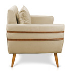 Kit 02 Poltronas Mari Suede Pés Palito Castanho D03 - D'rossi