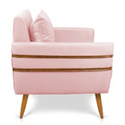 Kit 02 Poltronas Mari Suede Pés Palito Castanho D03 - D'rossi