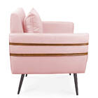 Kit 02 Poltronas Mari Suede Pés Palito De Ferro Marrom D03 -