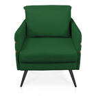 Kit 02 Poltronas Mari Suede Pés Palito De Ferro Marrom D03 -