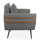 Kit 02 Poltronas Mari Suede Pés Palito De Ferro Marrom D03 -