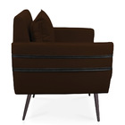 Kit 02 Poltronas Mari Suede Pés Palito De Ferro Preto D03 - D