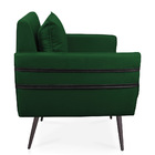 Kit 02 Poltronas Mari Suede Pés Palito De Ferro Preto D03 - D