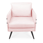 Kit 02 Poltronas Mari Suede Pés Palito De Ferro Preto D03 - D