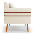 Kit 02 Poltronas Mari Veludo Pés Palito Castanho D03 - D'ross