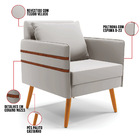 Kit 02 Poltronas Mari Veludo Pés Palito Castanho D03 - D'ross