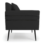 Kit 02 Poltronas Mari Veludo Pés Palito De Ferro Preto D03 -