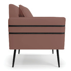 Kit 02 Poltronas Mari Veludo Pés Palito De Ferro Preto D03 -